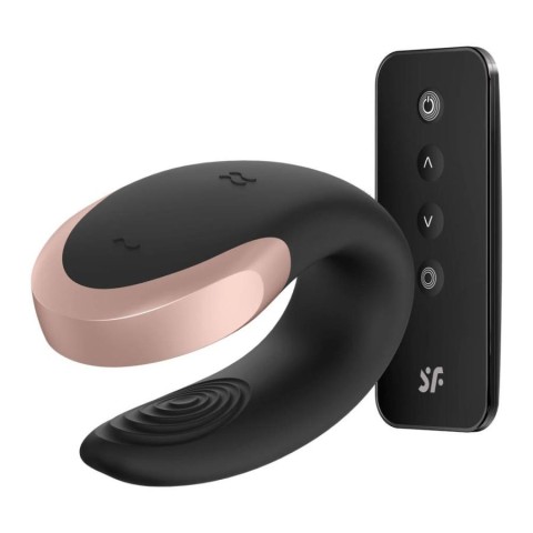 Vibratoare Duble, Vibrator Pentru Cupluri Double Love, Negru, pasiune.ro