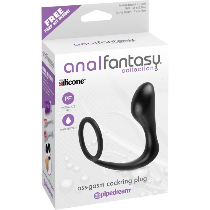 Inel Penis Si Dop Anal Ass Gasm Cockring, Negru 5