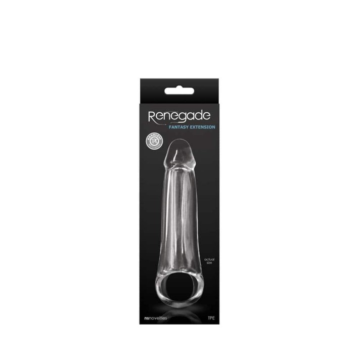 Extensie/manson Penis Renegade - Fantasy Extension, Marime S, Transparent, 17 Cm 2