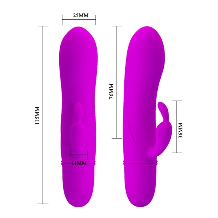 Vibrator Rabbit Caesar, Violet, 11.5 Cm 3