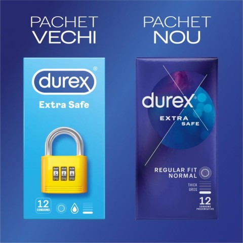 Durex, Prezervative Durex Extra Safe 12 Bucati, pasiune.ro
