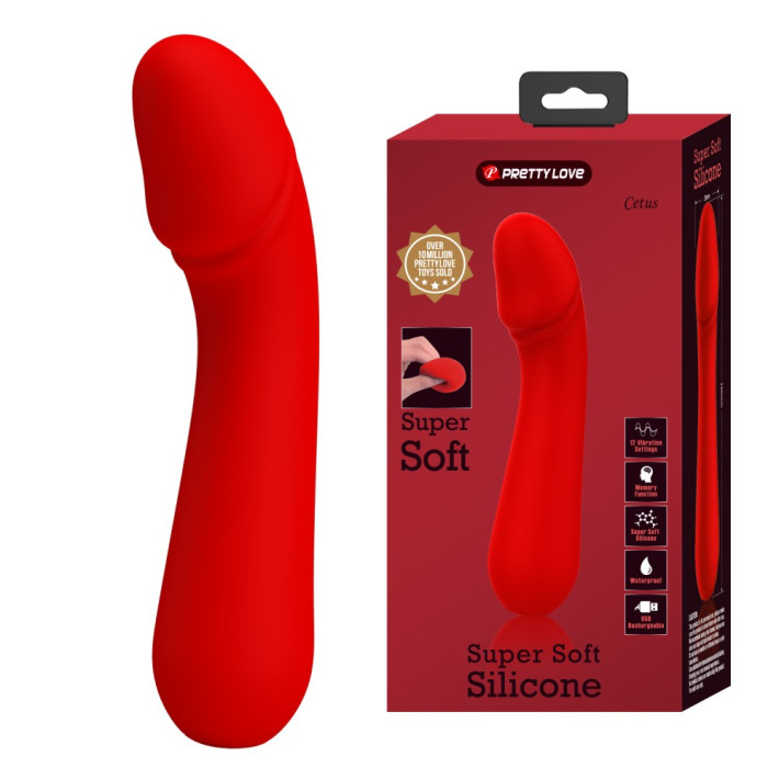Vibrator Punctul G Cetus, Rosu, 15 Cm 4