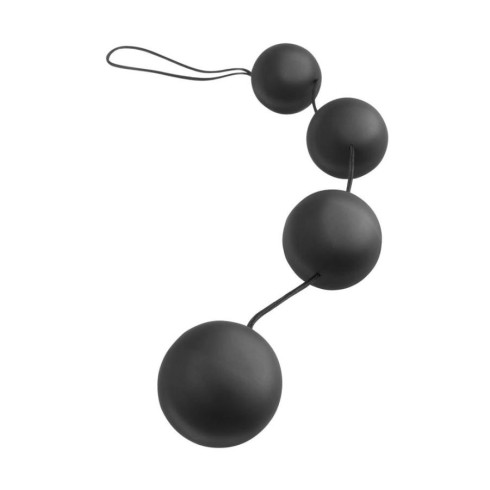 bile, Bile Anale Deluxe Vibro Balls, Negru, pasiune.ro