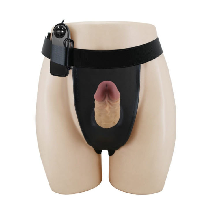 Strap-on Cu Vibratii Draven, Brun, 17.5 Cm 4