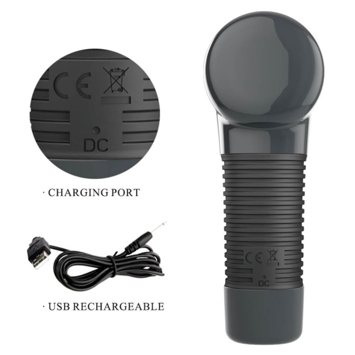 Vibrator Clitoridian Magic Gun, Negru, 20 Cm 8