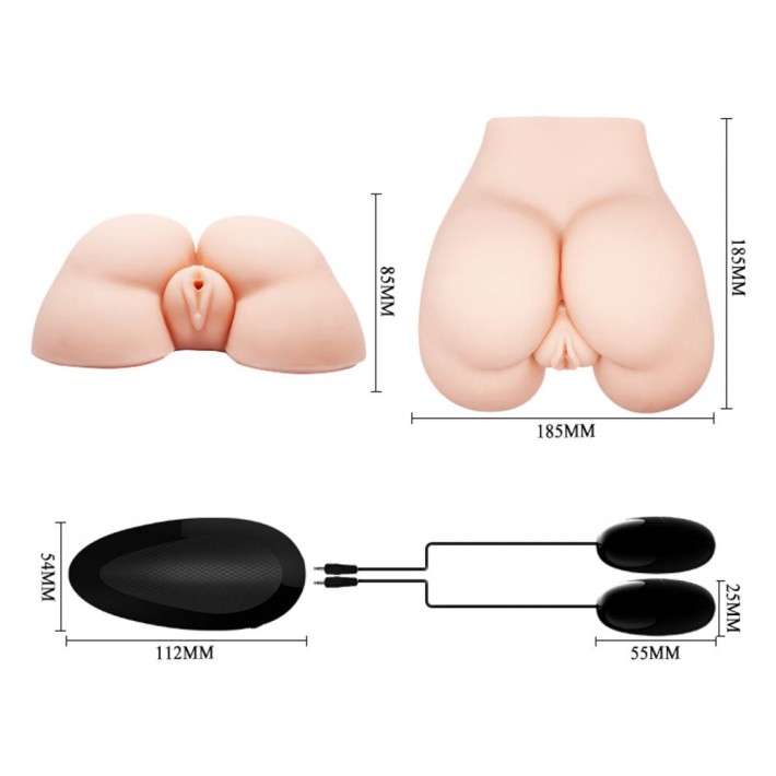 Masturbator 2-in-1 Cu Vibratii Crazy Bull Vagina And Anal 7