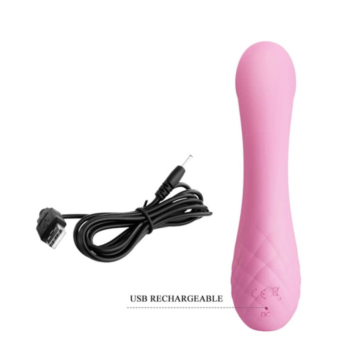 Vibrator Rabbit Ron, Roz Pudrat, 17.5 Cm 4