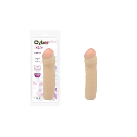 Charmly Toy, Extensie/manson Penis Cyber Skin Penis Sleeve No. 1, Natural, 21.5 Cm, pasiune.ro