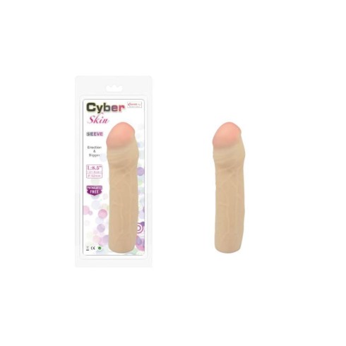manson, Extensie/manson Penis Cyber Skin Penis Sleeve No. 1, Natural, 21.5 Cm, pasiune.ro