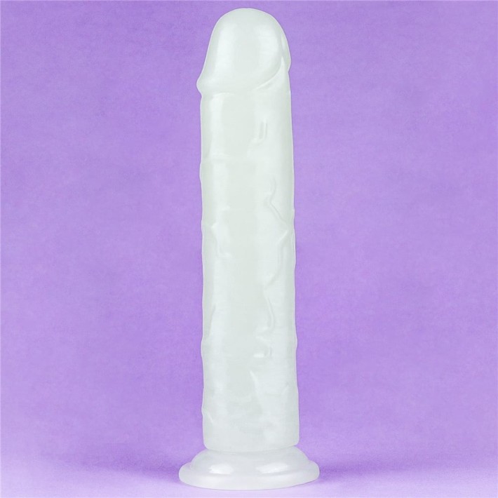  Dildo Clasic Fosforescent Lumino Play, Alb, 20 Cm 7