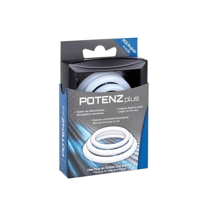Set 3 Inele Penis Potenzplus, S, M, L, Transparent 3