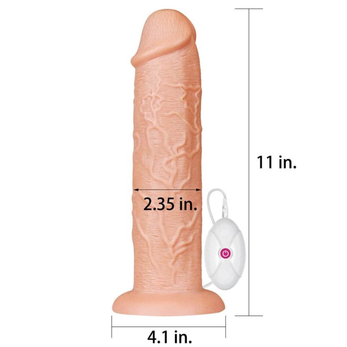 Vibrator Realistic King-size, Natural, 28 Cm 7