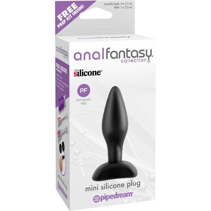 Mini Dop Anal Din Silicon, Negru, 9 Cm 5