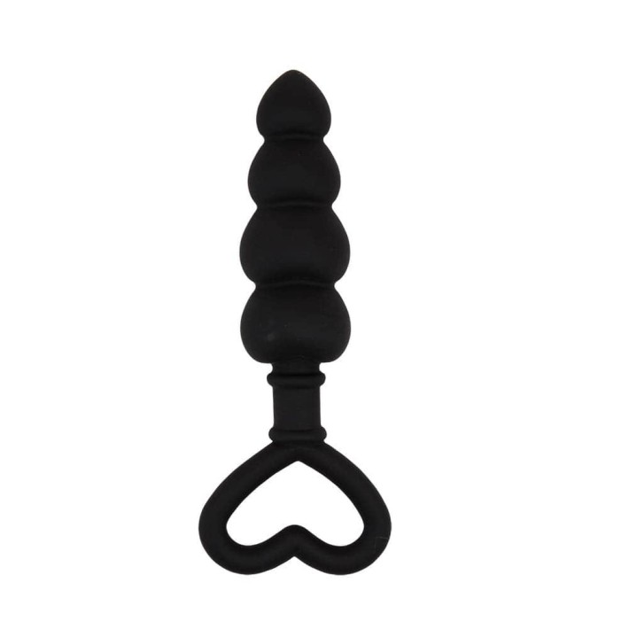 Dop Anal Beaded Luv Probe, Negru, 15.5 Cm 3