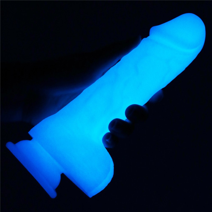 Dildo Fantezie Fosforescent Lumino Play, Alb, 19 Cm 16