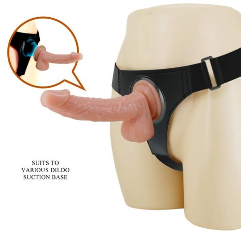 universal, Ham Strap-on Universal + Dildo Kevin Harness Briefs, Natural, 18 Cm, pasiune.ro