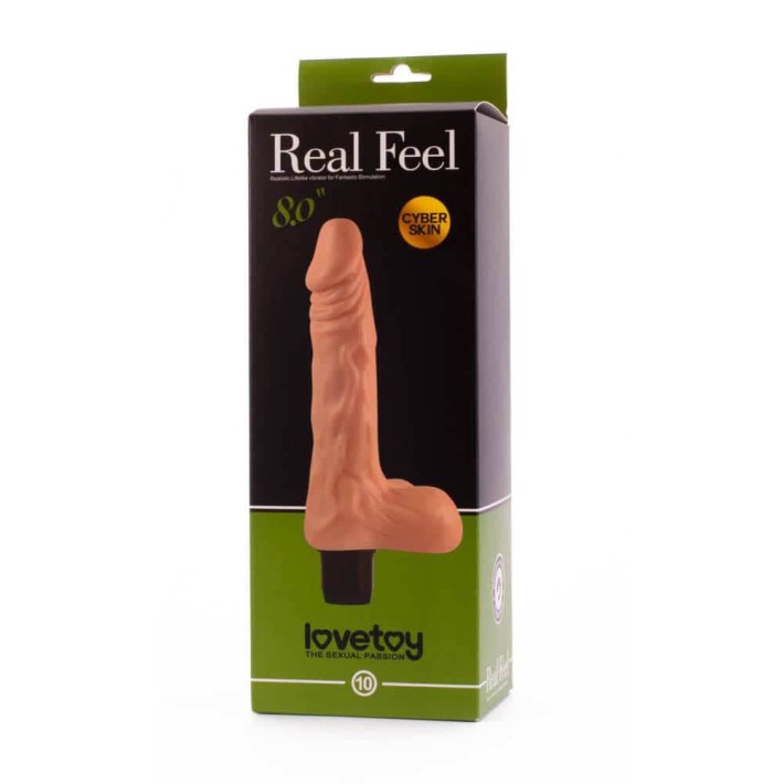 Vibrator Realistic Real Feel Cyberskin, Natural, 20 Cm 4