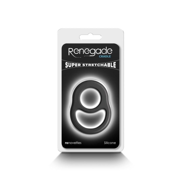 Inel Pentru Penis Renegade Cradle, Negru 3