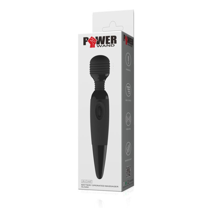 Vibrator Bagheta Power Wand, Negru, 25 Cm 5