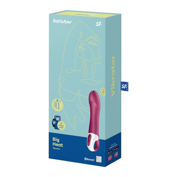Vibrator Punctul G Big Heat, Bordo, 22 Cm 7