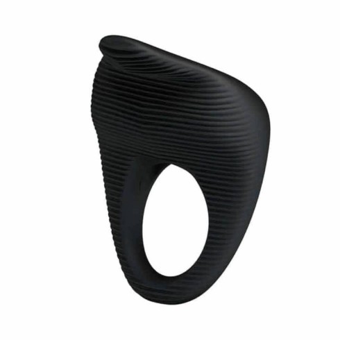 stimulator, Inel Penis Cu Stimulator Clitoridian Si Vibratii Thimble, Negru, pasiune.ro