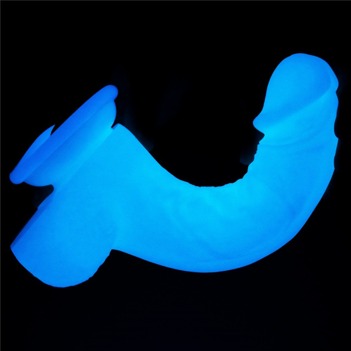 Dildo Fantezie Fosforescent Lumino Play, Alb, 20 Cm 11