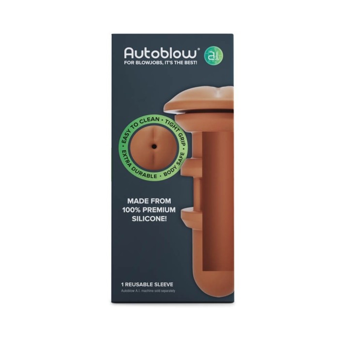 Manson Pentru Masturbator Autoblow A.i. Silicone Anus Sleeve, Brun 5