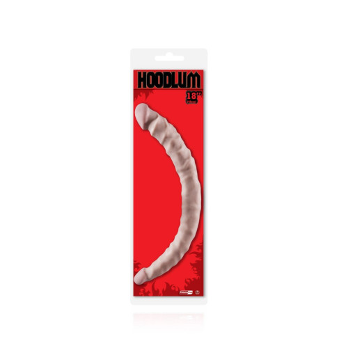 pvc, Dildo Dublu Hoodlum U-shaped, Natural, 45.5 Cm, pasiune.ro