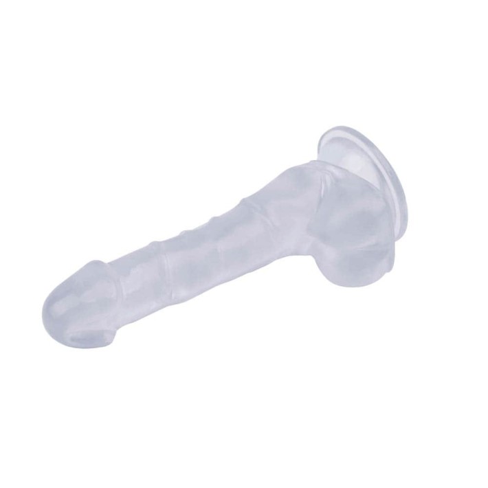 Dildo Clasic Cu Ventuza, Transparent, 19.5 Cm 5