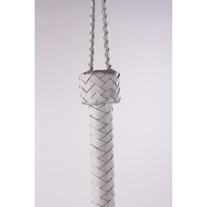 Kid Handle Kid Leather Braided Tails White_b15o25_3 2