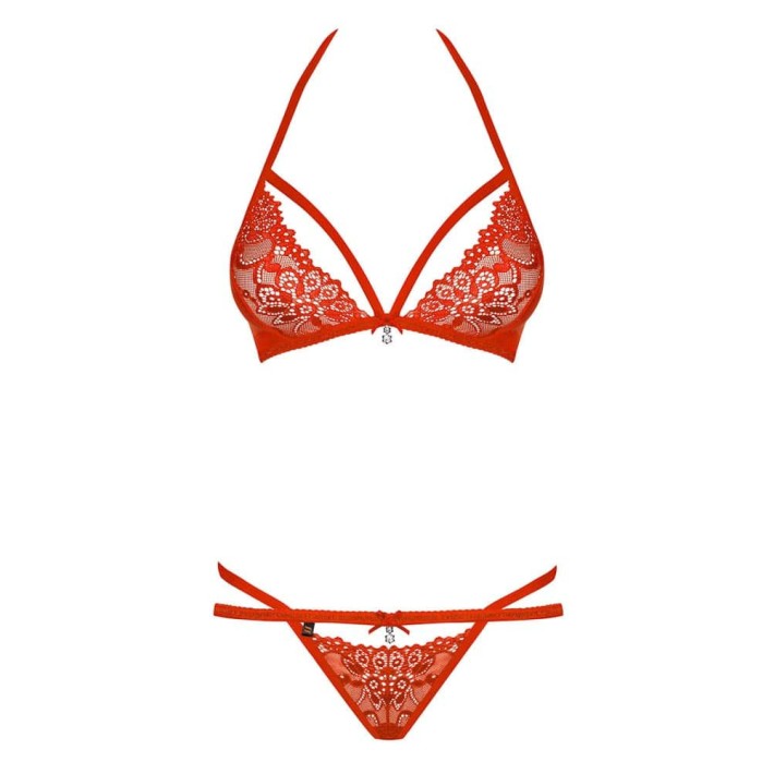 Set Sutien Si Chilotei Sexy, Rosu - S/m 5