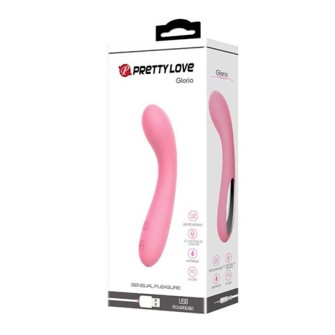Pretty Love, Vibrator Special Gloria, Roz Pudrat, 16 Cm, pasiune.ro