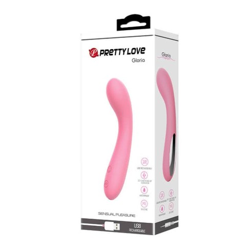 pudra, Vibrator Special Gloria, Roz Pudrat, 16 Cm, pasiune.ro