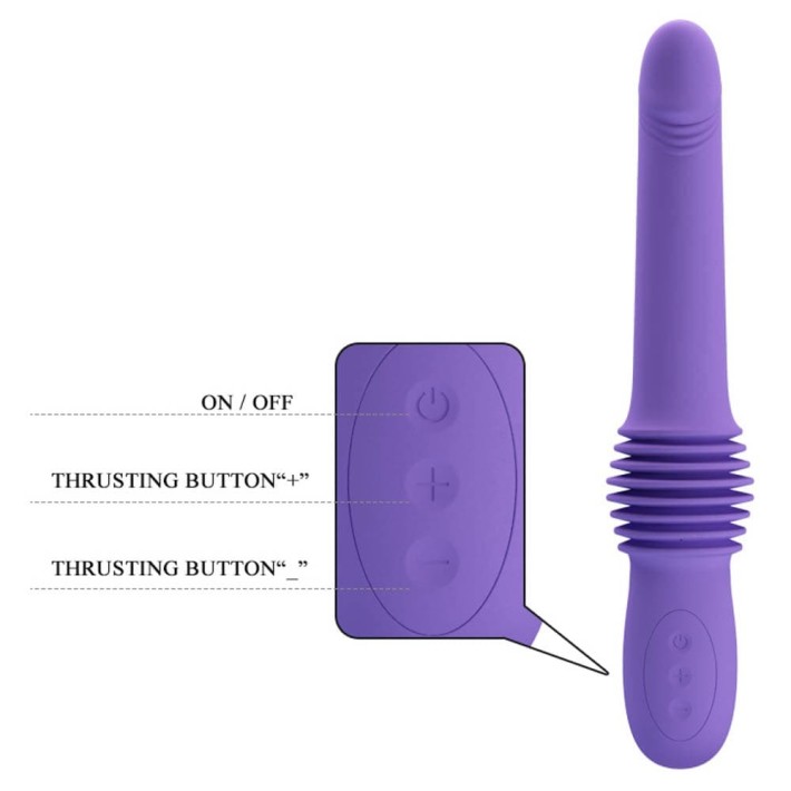 Vibrator Realistic Cu Functie Du-te/vino Pazuzu, Mov 5
