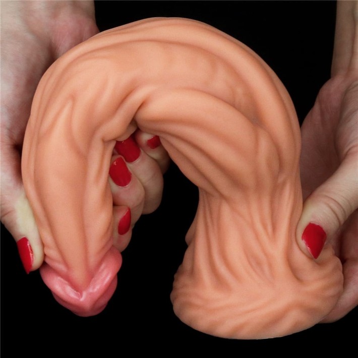 Dildo Clasic Cu Ventuza Dual-layered Sillicone Cock, Natural, 24 Cm 2