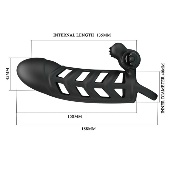 Manson / Extensie Penis Cu Vibratii Sleeve Ii 3