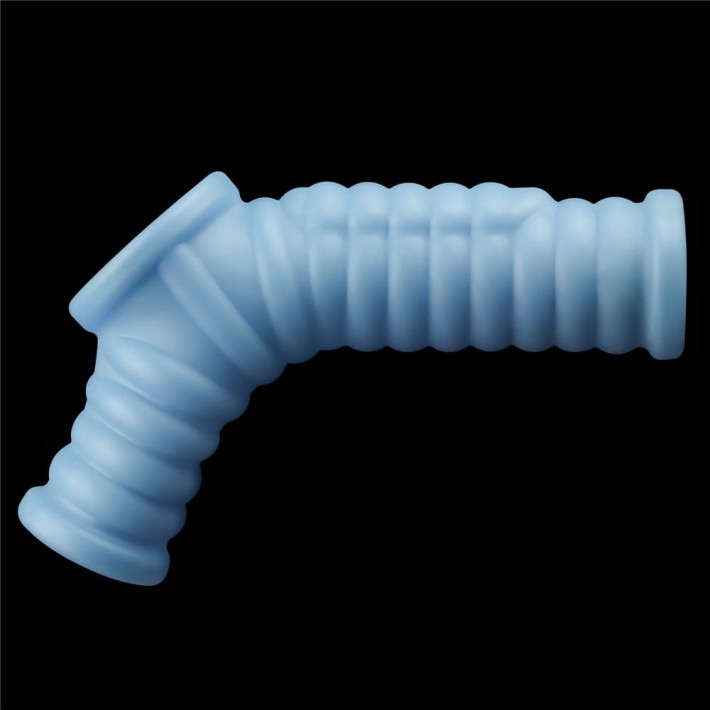 Inel / Manson Penis Cu Vibratii Wave Knights With Scrotum Sleeve, Albastru 7