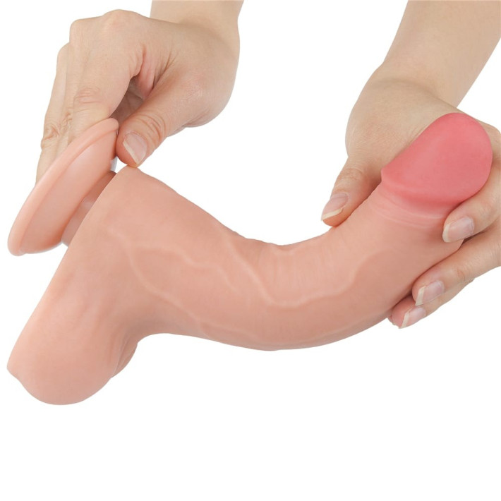 Dildo Realistic Sliding Skin Dual Layer Ii, Natural, 21.5 Cm 7