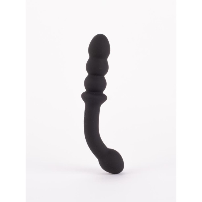 Dop Anal Cu Vibratii Dual-motor, Negru, 20 Cm 2