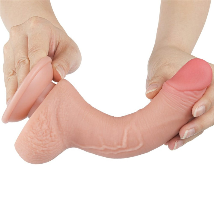 Dildo Realistic Sliding Skin Dual Layer I, Natural, 19 Cm 6