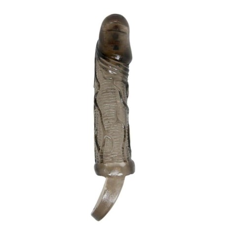 Mansoane penis, Extensie/manson Penis Cu Vibratii, Fumuriu, 13.5 Cm, pasiune.ro