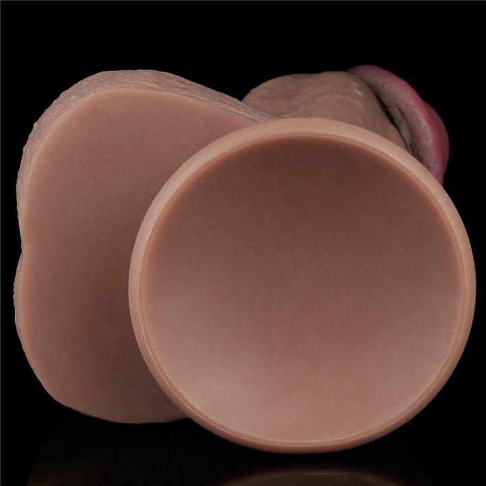 Dildo Realistic Dual Layered Silicone Cock Xxl, Brun, 28 Cm 4
