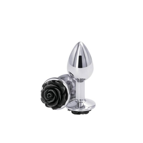 set, Dop Anal Rear Assets Rose, Argintiu+negru, Small, 7.5 Cm, pasiune.ro