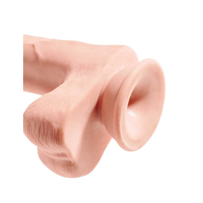 Dildo Clasic Cu Testicule King Cock Plus Triple Density, Natural, 30 Cm 3