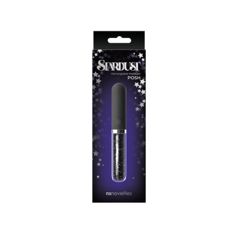 Vibratoare Clasice, Vibrator Clasic Stardust Posh, Negru, 12.5 Cm, pasiune.ro