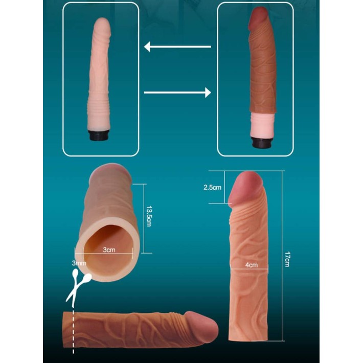 Extensie/manson Penis Pleasure X-tender, Brun, +2.5 Cm 3