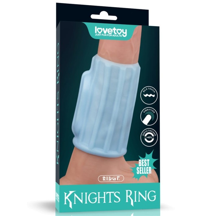 Inel / Manson Penis Cu Vibratii Ridge Knights, Albastru 9