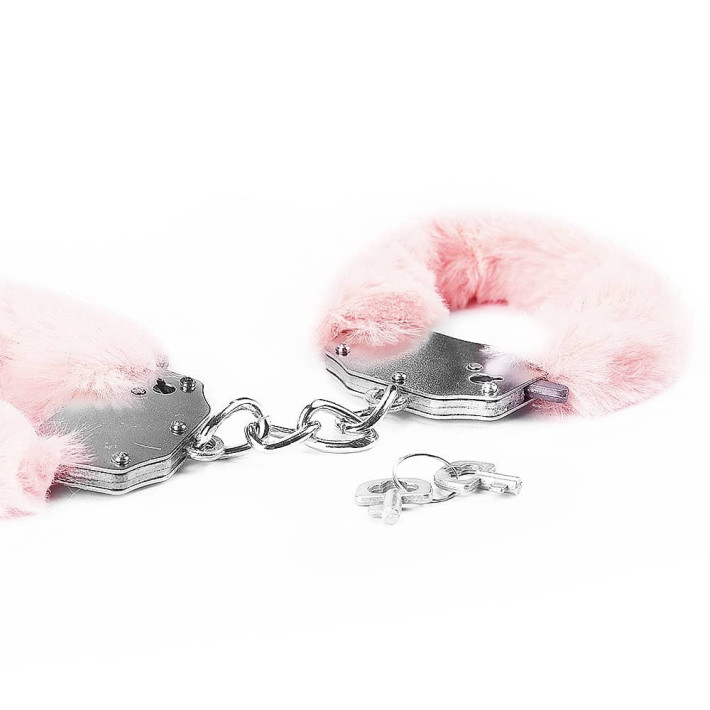 Fetish Pleasure Fluffy Hand Cuffs Pink 5