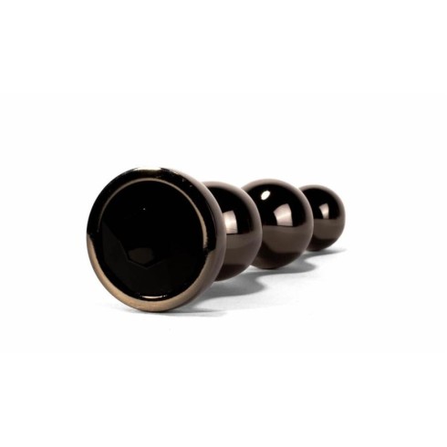 dop, Dop Anal Cu Bijuterie Secret Shine Booty Call S, Metalic + Negru, 10.5 Cm, pasiune.ro