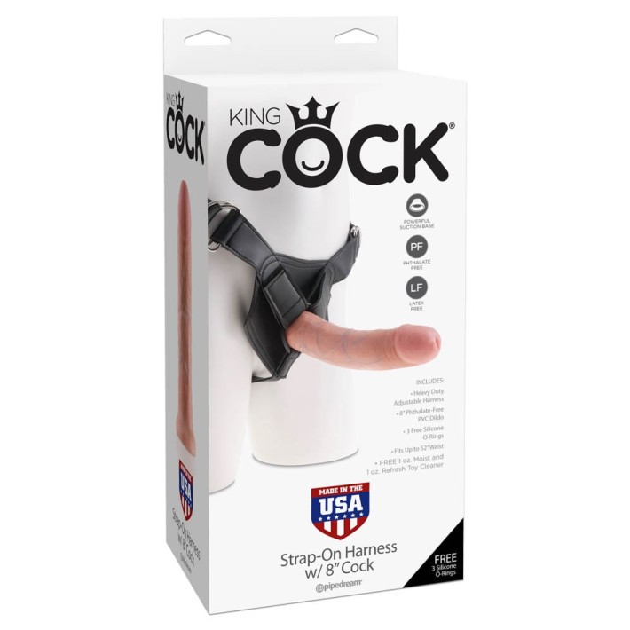 Ham Strap-on Cu Dildo King Cock, Natural, 20 Cm 3